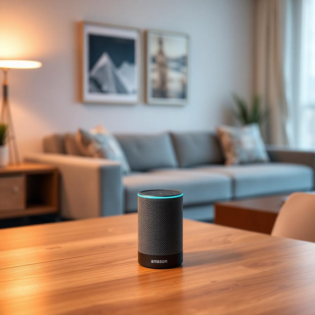 Alexa Echo na sala integrada — Automação Residencial Alexa em São Paulo
