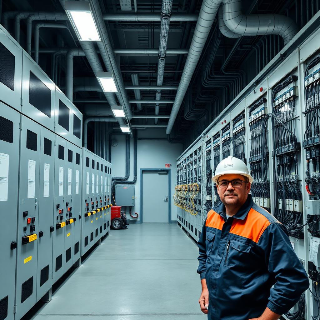 Sala elétrica de edifício comercial — Elétrica Predial em São Paulo